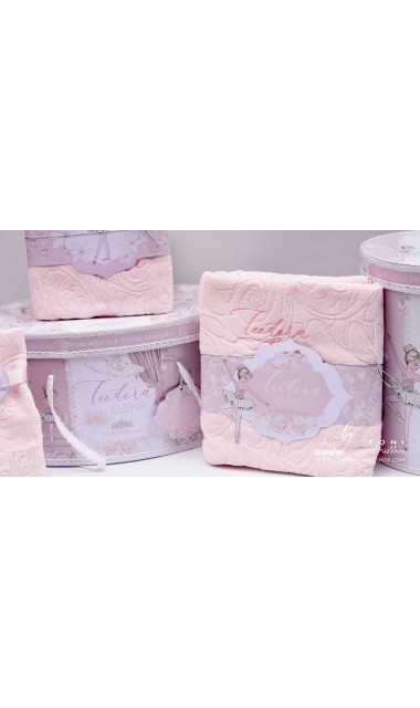 Trusou de botez cu mica balerina tutu tiara eleganta si broderie personalizata 23